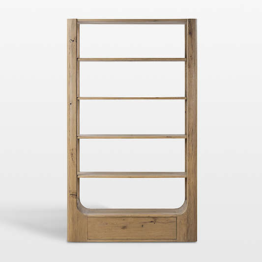 Flynn Aged Natural Oak 50" Open Bookcase