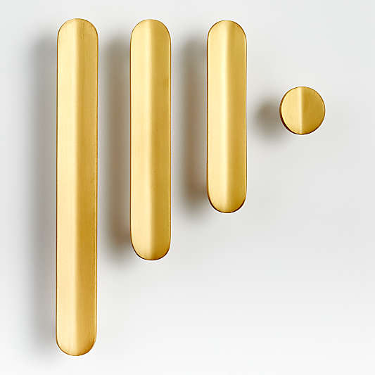 Fold Brass Knob and Bar Pulls