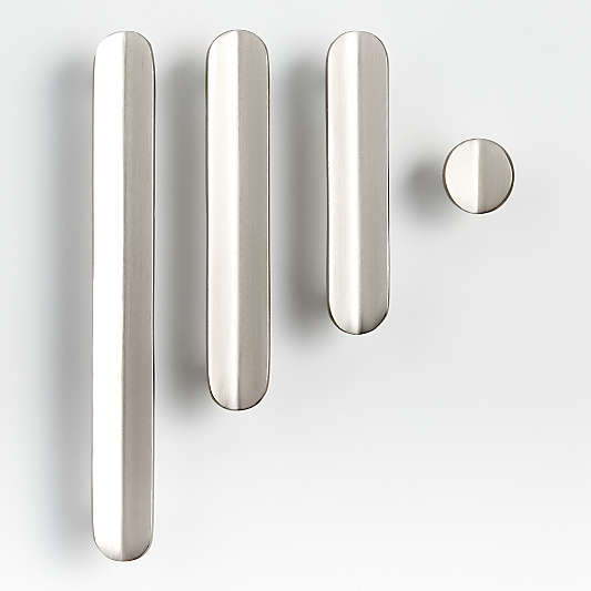 Fold Brushed Nickel Knob and Bar Pulls