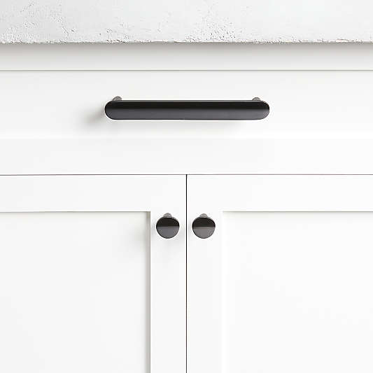 Fold Matte Black Knob and Bar Pulls