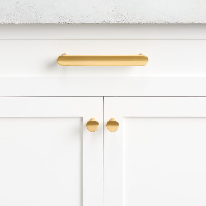 Fold Brass 4" Bar Pull