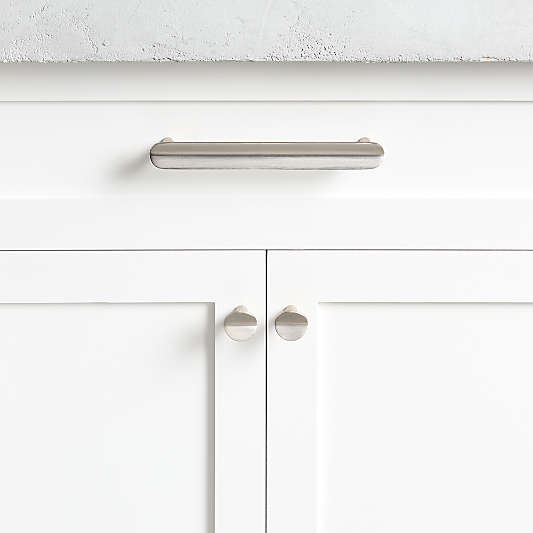 Fold Brushed Nickel Knob and Bar Pulls