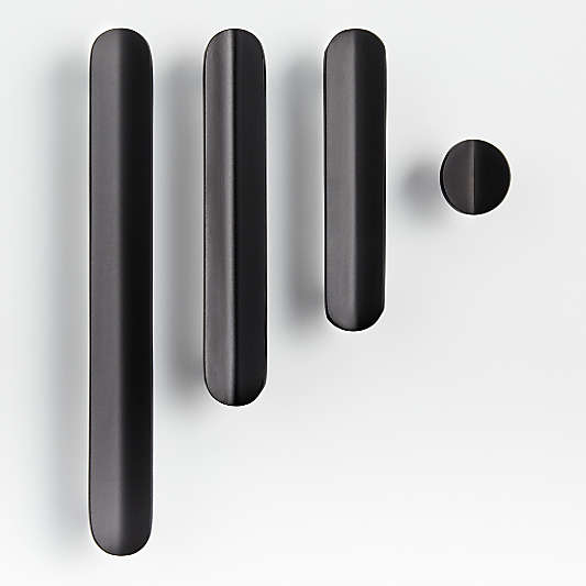 Fold Matte Black Knob and Bar Pulls