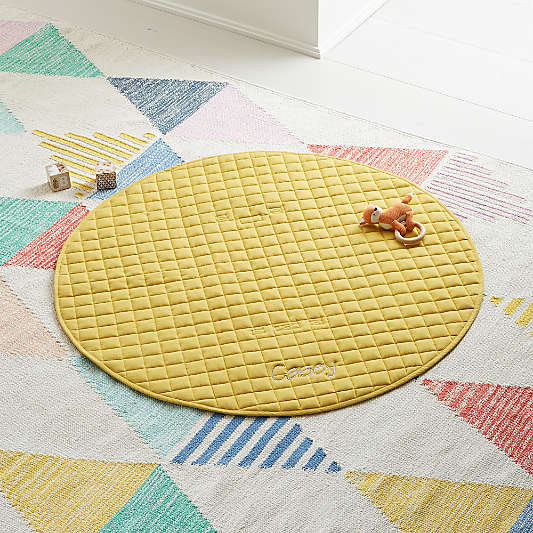 Fold and Go Yellow Portable Baby Mat