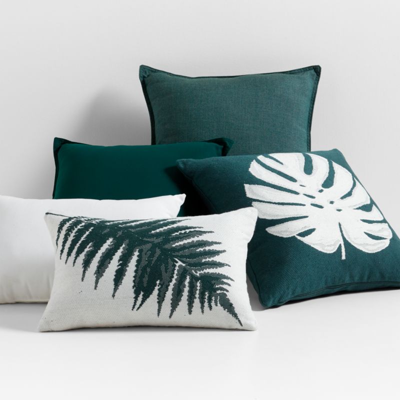 Green Foliage Outdoor Throw Pillow Arrangement