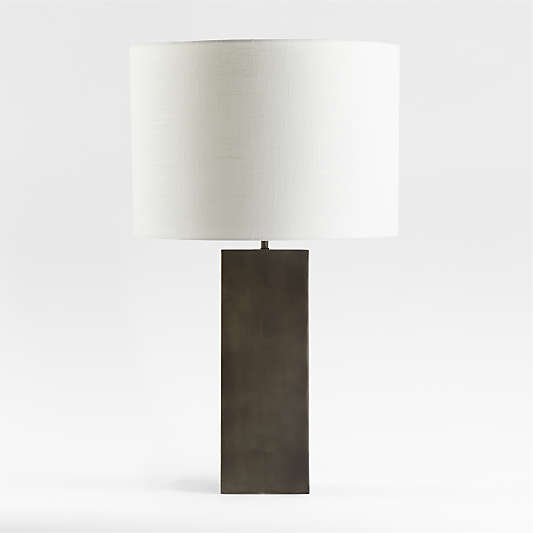 Folie Black Square USB Table Lamp with Drum Shade