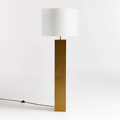 Folie Brass Square Floor Lamp with Drum Shade + Reviews