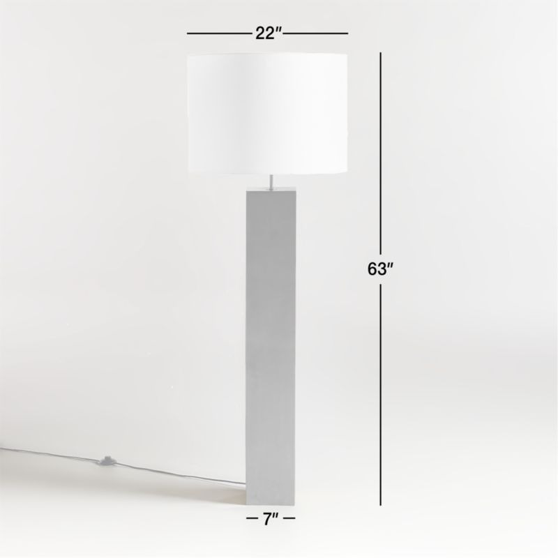 View Folie Brass Square Floor Lamp with Drum Shade - image 3 of 6