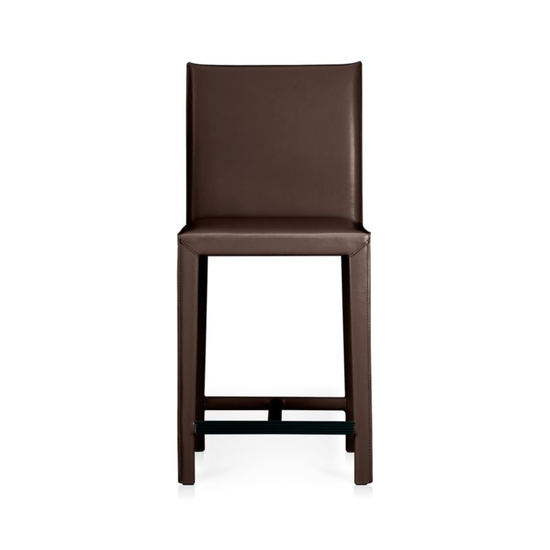 Folio Saddle Top Grain Leather Counter Stool Reviews Crate Barrel