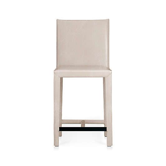 Folio Sand Top-Grain Leather Counter Stool