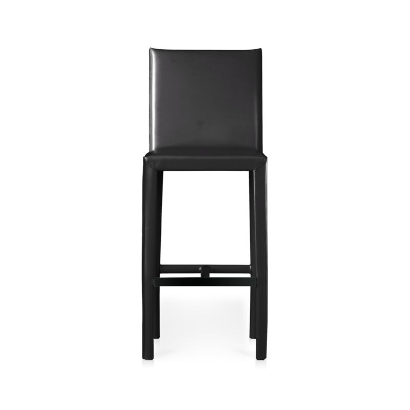 Folio Viola Black Top-Grain Leather Bar Stool - image 4 of 6