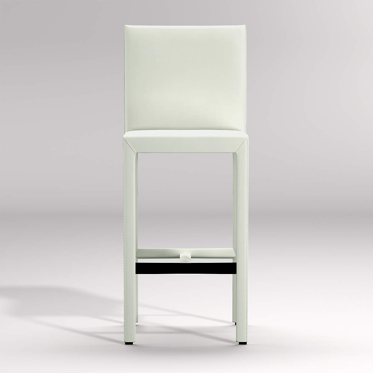Top Grain Leather Bar Stools Crate, White Leather Bar Stool