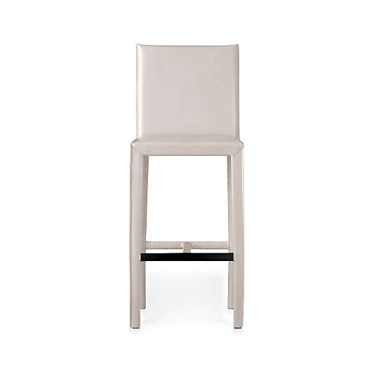 Folio Sand Top-Grain Leather Counter Stool