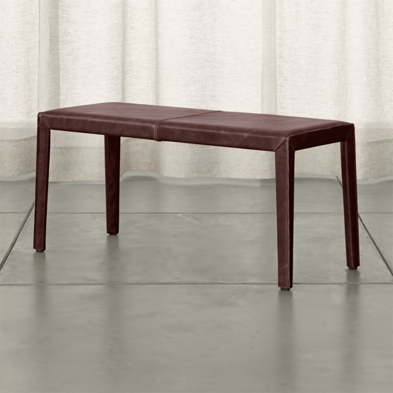 Folio Merlot Top-Grain Leather 40" Bench - image 2 of 5