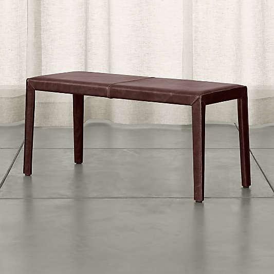 Folio Merlot Top-Grain Leather 40" Bench