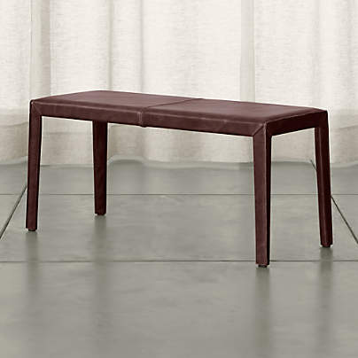 Folio Merlot Top-Grain Leather 40" Bench