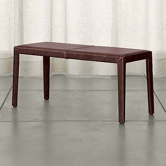 Folio Merlot Top-Grain Leather 40" Bench