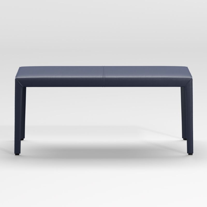 Folio Deep Blue Top-Grain Leather 40" Bench