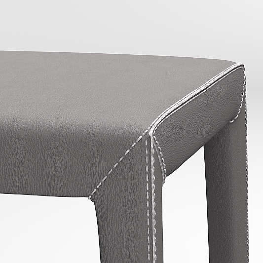 Folio Dark Grey Top-Grain Leather 40" Bench