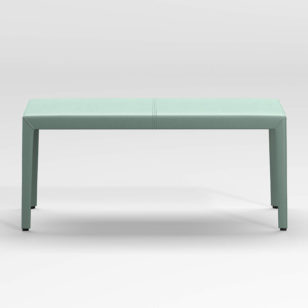 Folio Green Top-Grain Leather 40" Bench | Crate and Barrel Canada