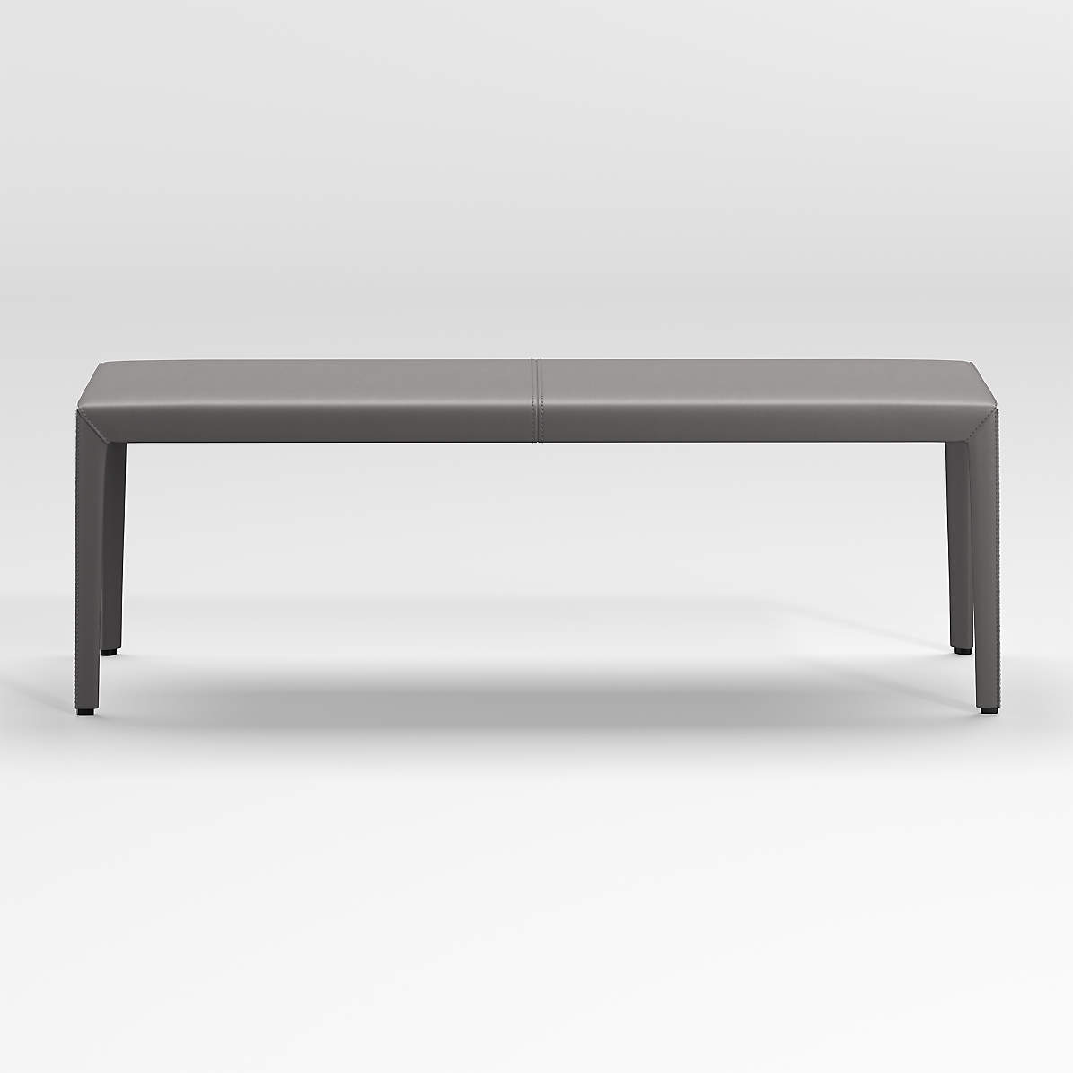 Grey leather dining bench new arrivals