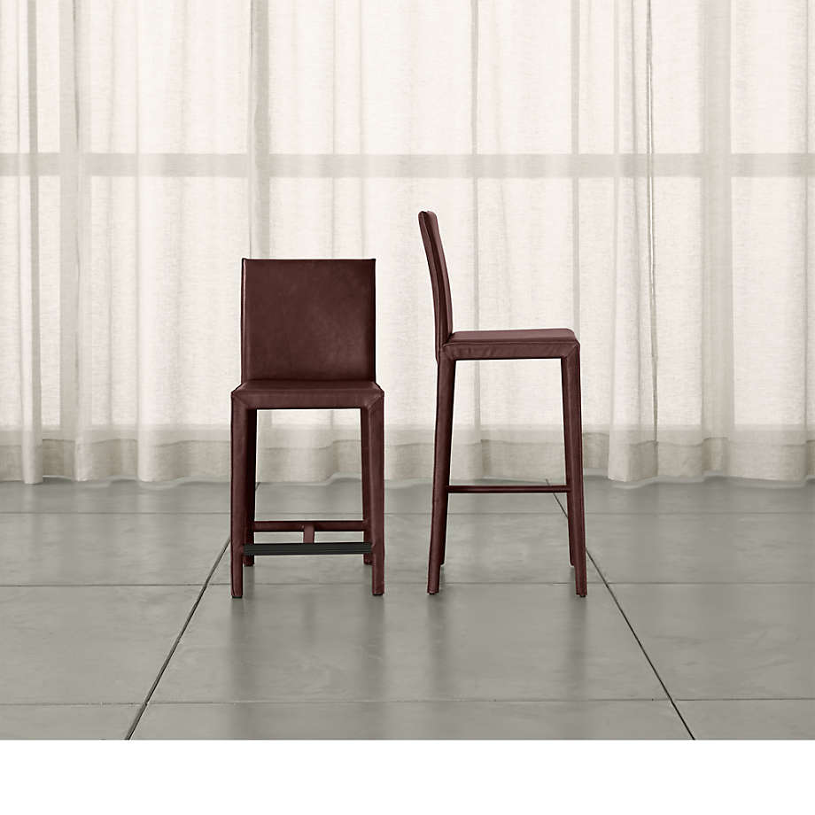 Crate and barrel leather deals bar stools