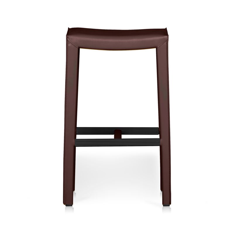 Folio Merlot Top-Grain Leather Backless Counter Stool - image 4 of 5