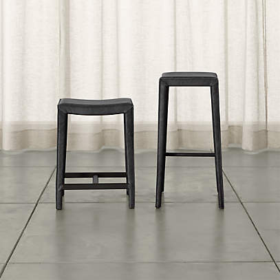 Black discount backless stools