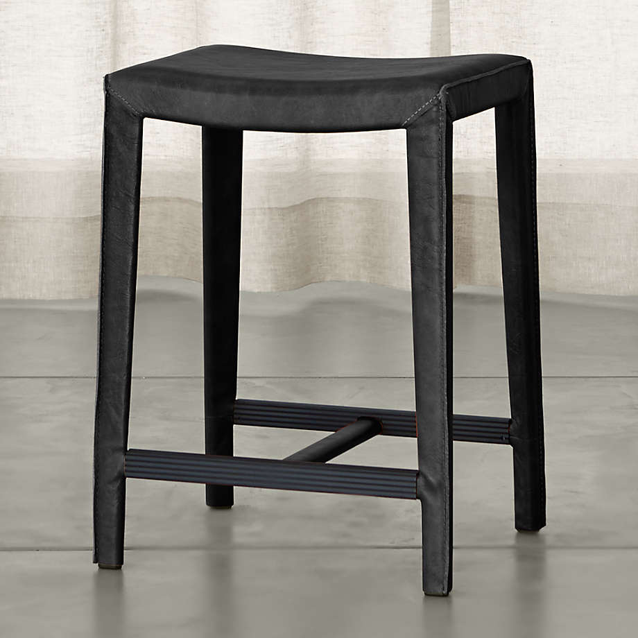 black backless counter stools