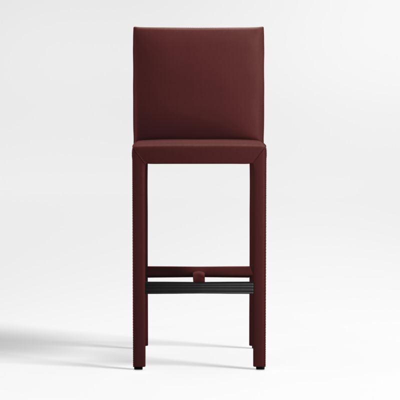 Folio Merlot Top-Grain Leather Bar Stool - image 0 of 6