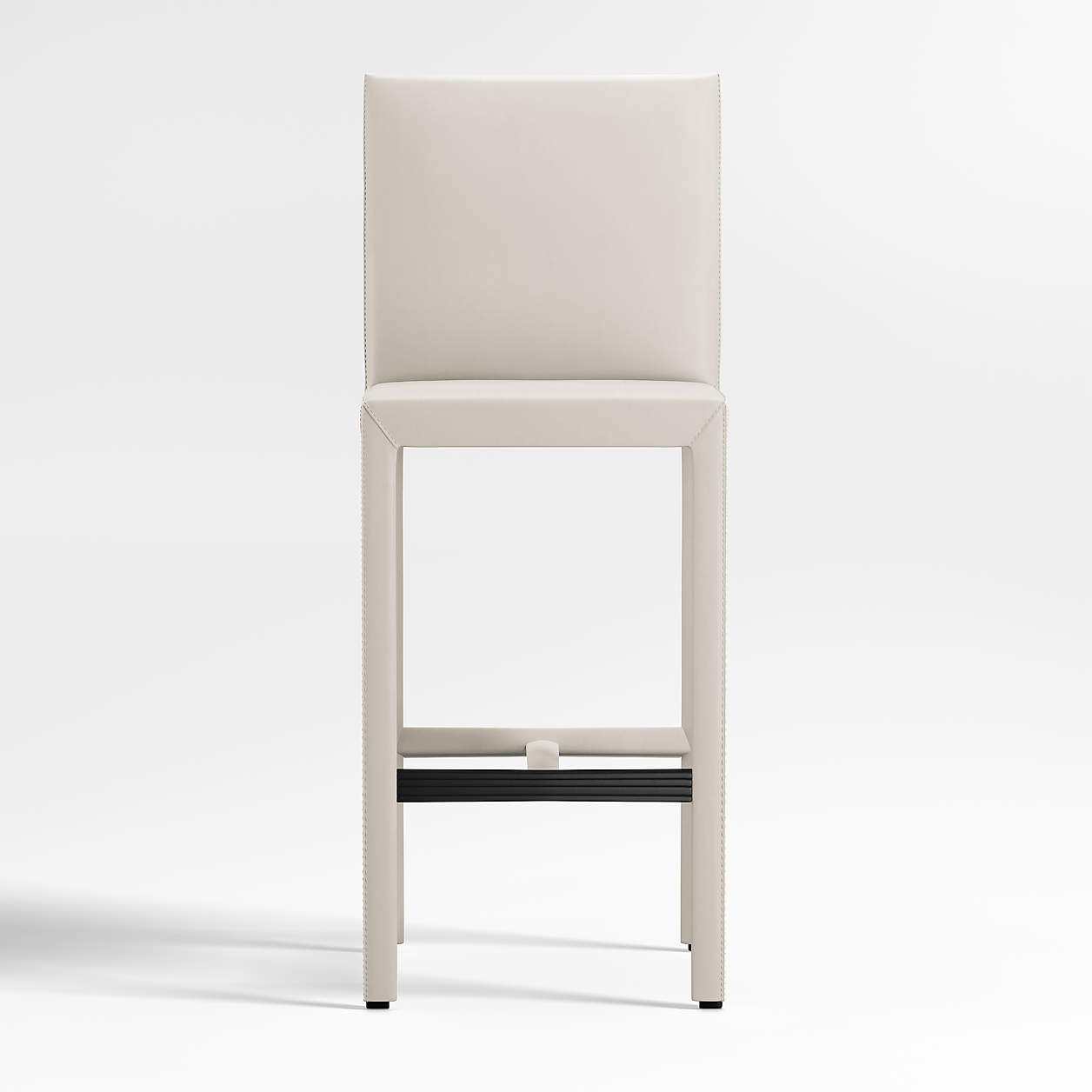 Folio Sand TopGrain Leather Bar Stool + Reviews Crate & Barrel