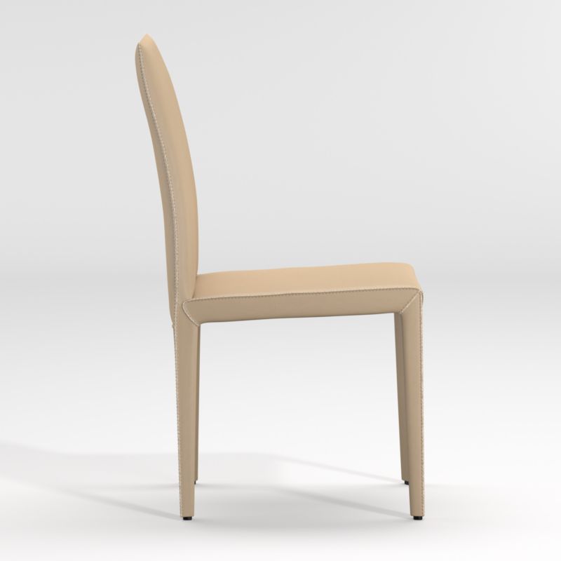 Folio Beige Top-Grain Leather Dining Chair - image 6 of 8