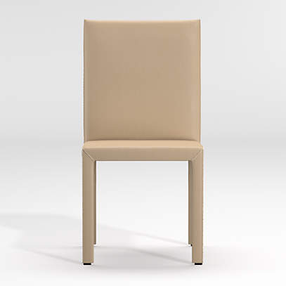 Cream leather dining chairs hot sale