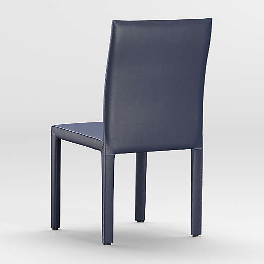 Folio Deep Blue Top-Grain Leather Dining Chair