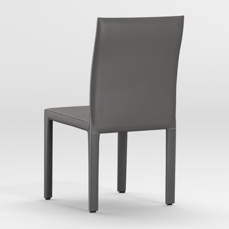 Folio Dark Grey Top-Grain Leather Dining Chair - image 6 of 7