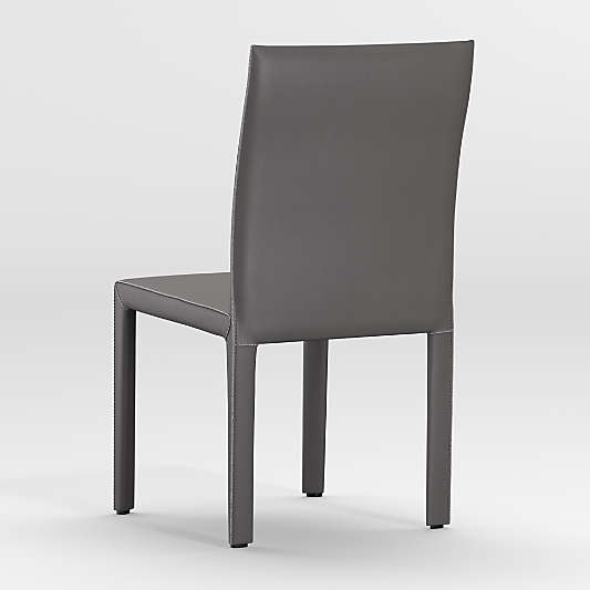 Folio Dark Grey Top-Grain Leather Dining Chair