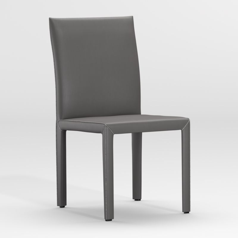 Folio Dark Grey Top-Grain Leather Dining Chair - image 7 of 7