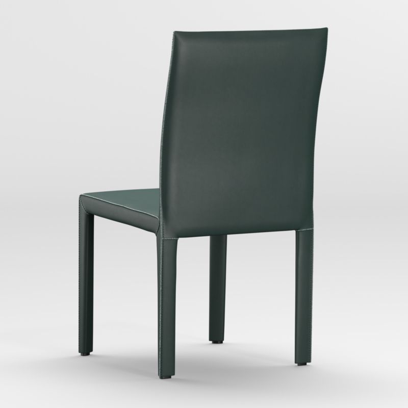 Folio Dark Green Top-Grain Leather Dining Chair - image 6 of 7