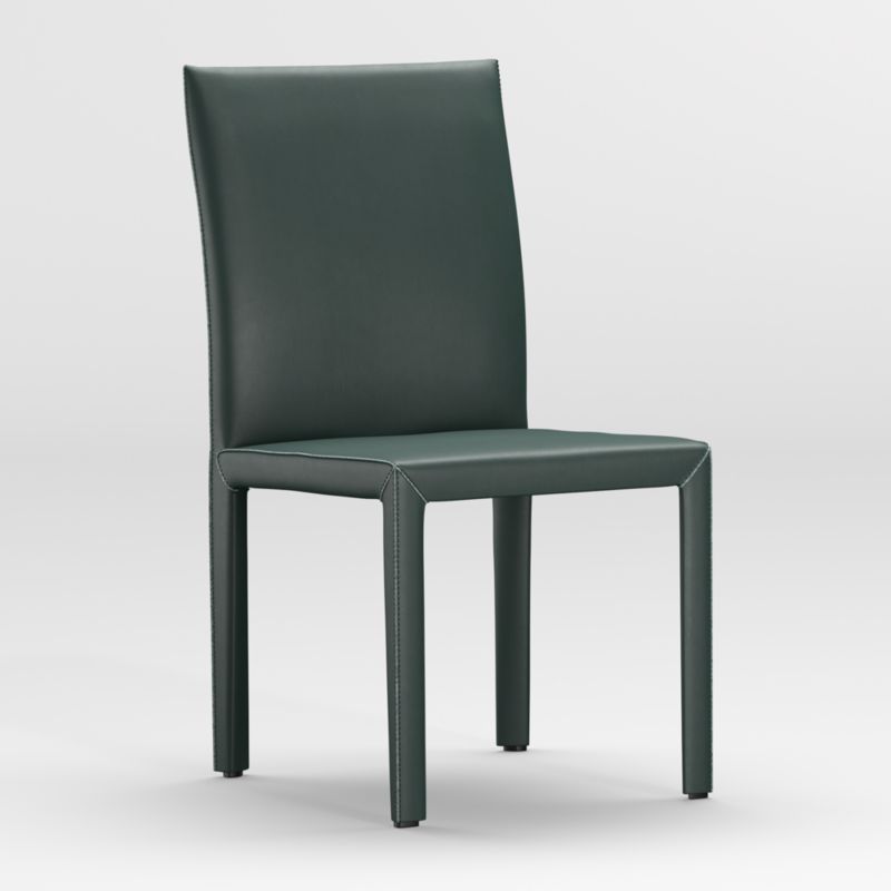 Folio Dark Green Top-Grain Leather Dining Chair - image 7 of 7