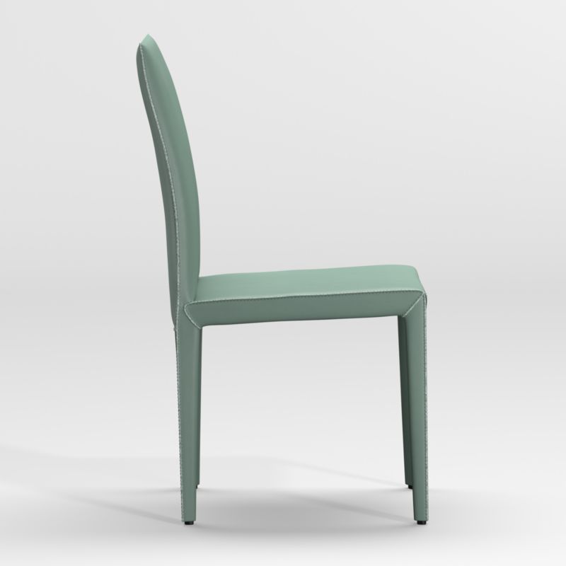 Folio Green Top-Grain Leather Dining Chair - image 7 of 9