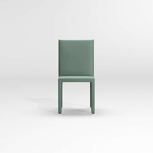 Folio Green Top-Grain Leather Dining Chair