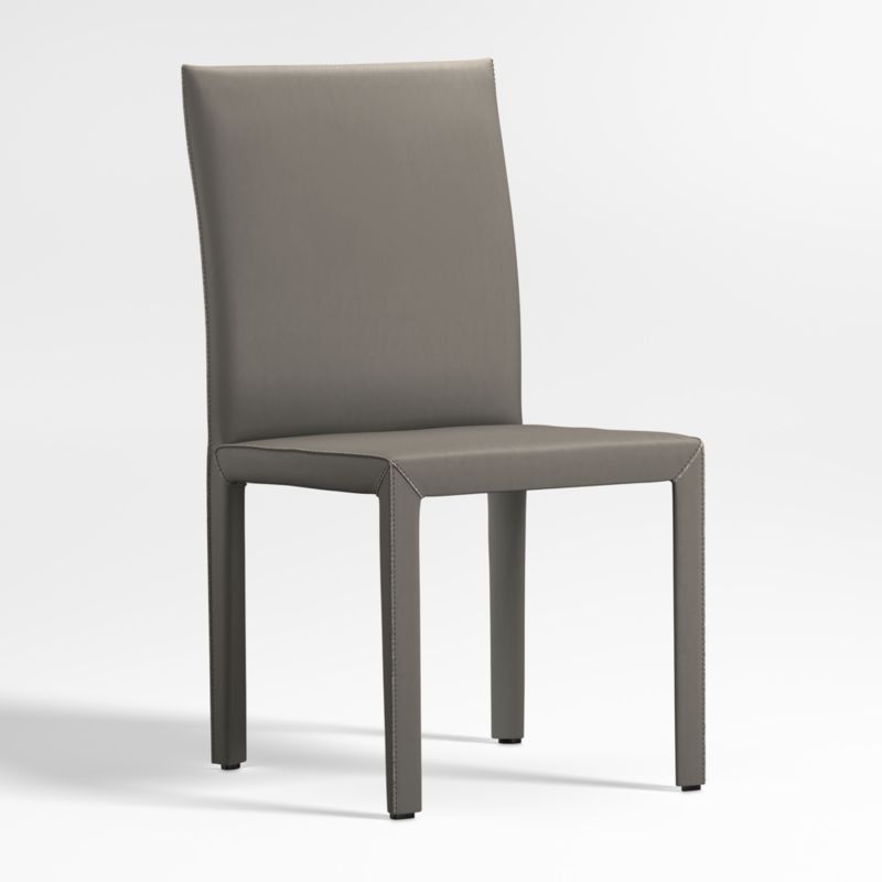 Folio Stone TopGrain Leather Dining Chair + Reviews Crate & Barrel