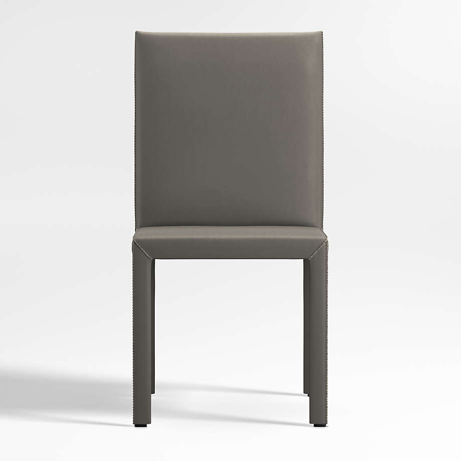 Folio Stone TopGrain Leather Dining Chair + Reviews Crate & Barrel