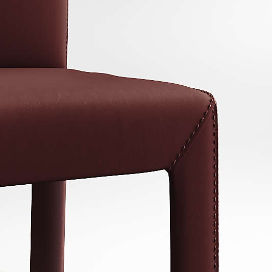 Folio Merlot Top-Grain Leather Bar Stools