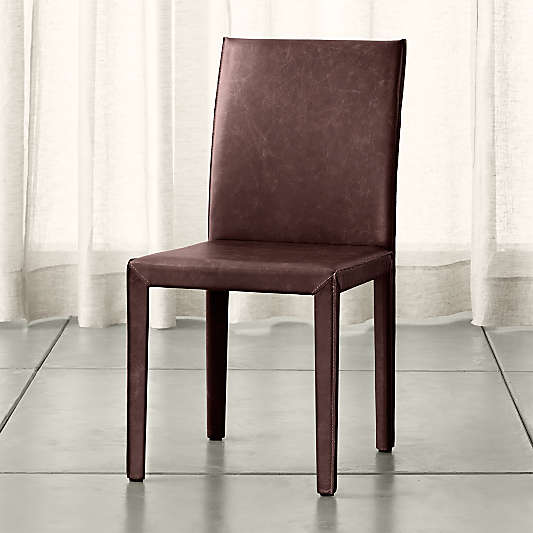 Folio Merlot Top-Grain Leather Dining Chair