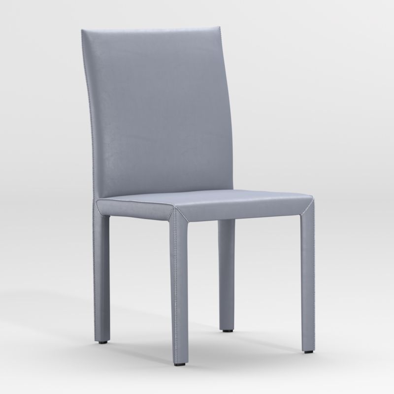 Folio Slate Blue Top-Grain Leather Dining Chair - image 7 of 12