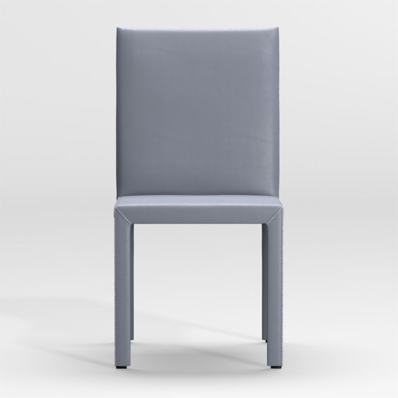 Folio Slate Blue Top-Grain Leather Dining Chair