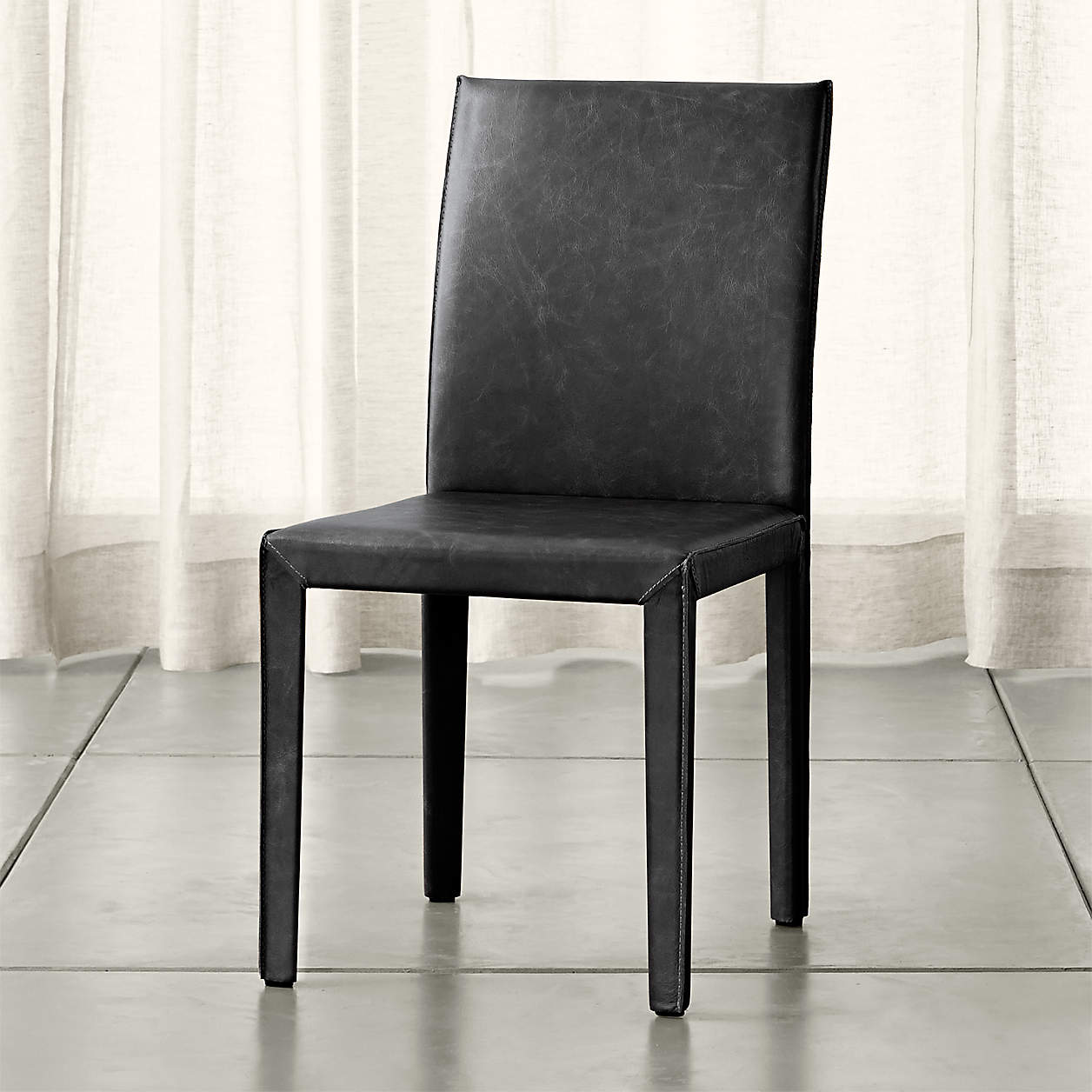 Folio Viola TopGrain Leather Dining Chair + Reviews Crate & Barrel