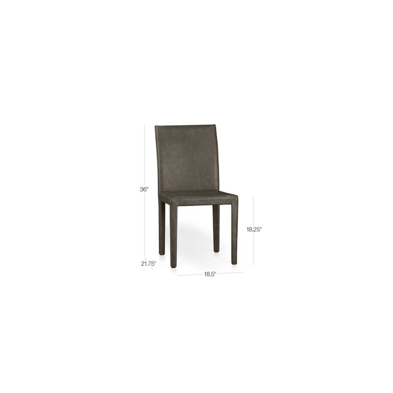 Folio Granite TopGrain Leather Dining Chair + Reviews Crate & Barrel
