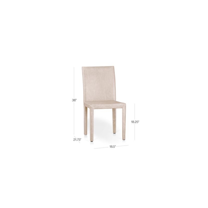 View Folio Sand Top-Grain Leather Dining Chair - image 3 of 13